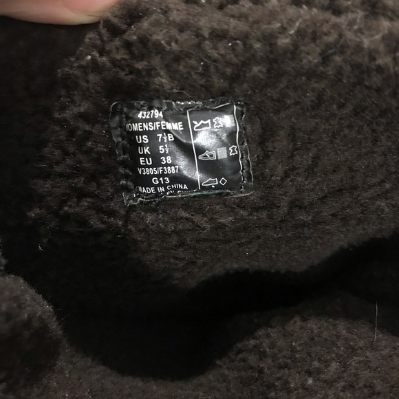 Lands End Brown Suede “Chalet” Mid Calf Wedge Heel Faux Shearling Lined Boots - Picture 3 of 8